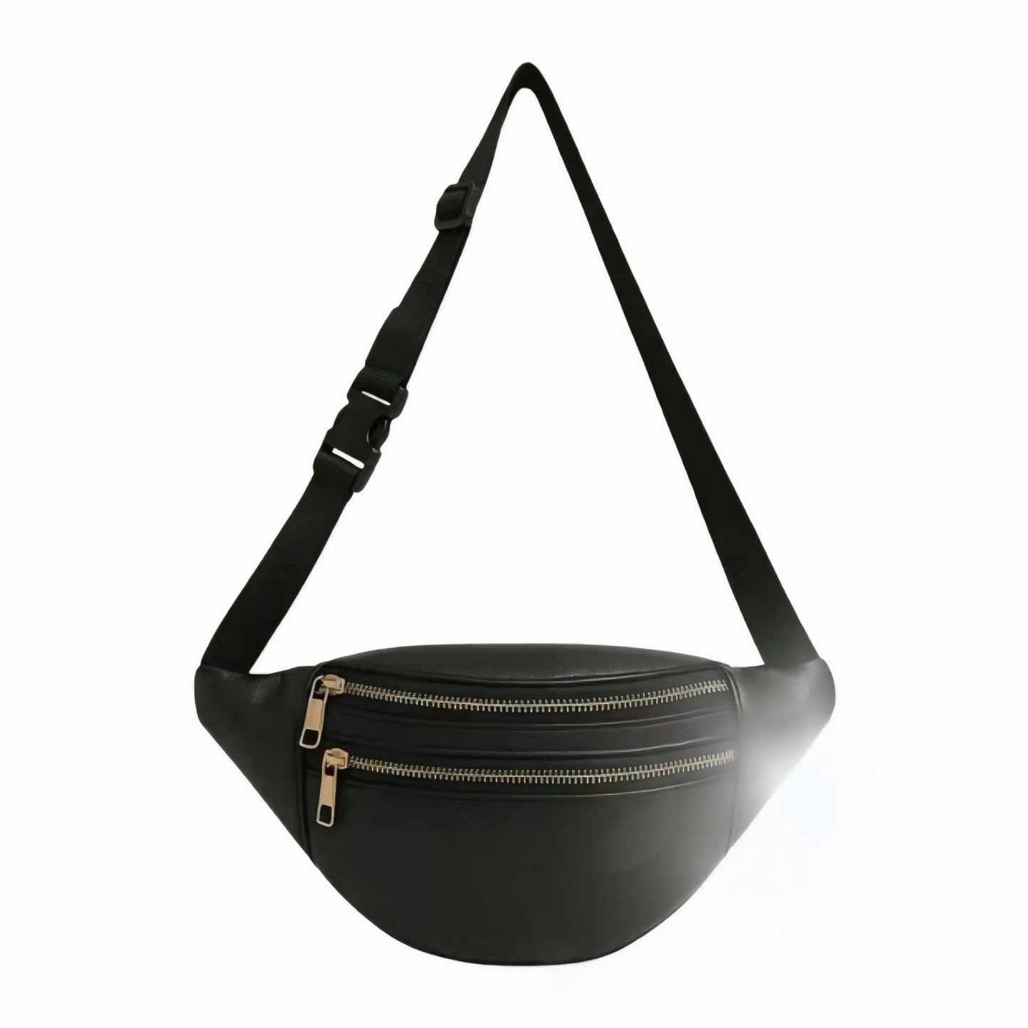 The leather Sling bag - BLACK