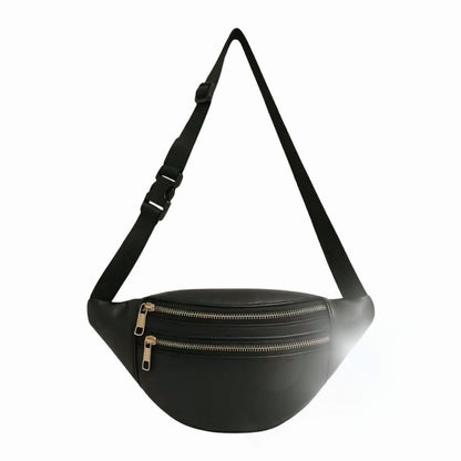 The leather Sling bag - BLACK
