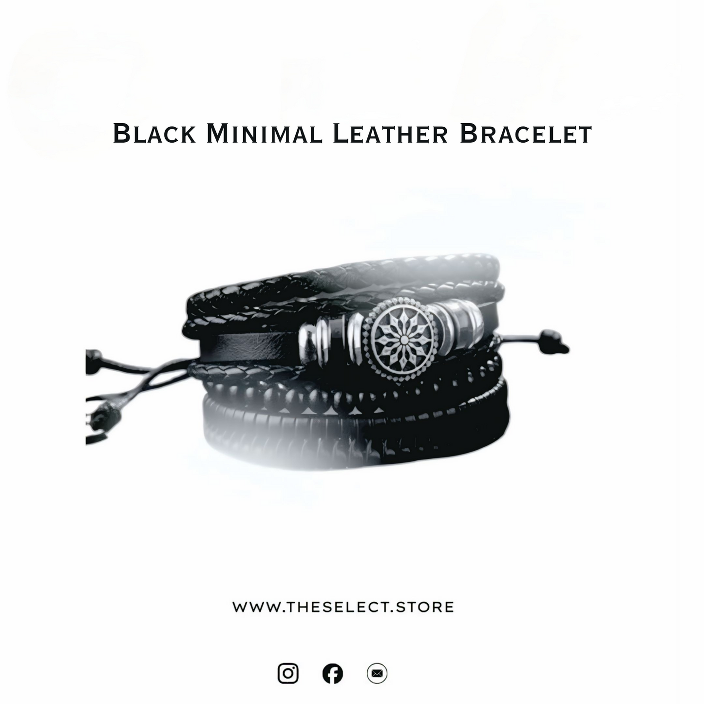 Matte black Multi layered Bracelet